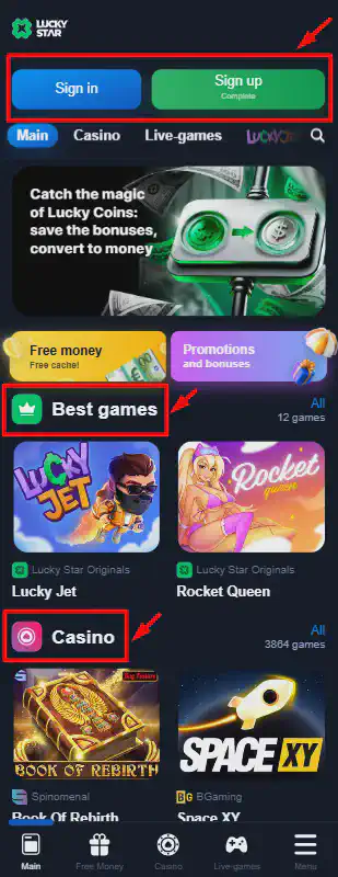 Lucky Star mobile